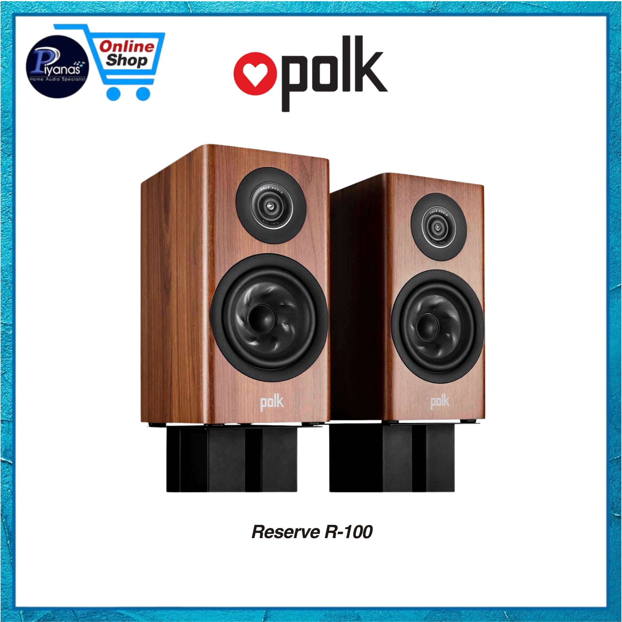 ลำโพงบุ๊คเชลฟ์ POLK AUDIO RESERVE R-100 สี BROWN WALNUT_3